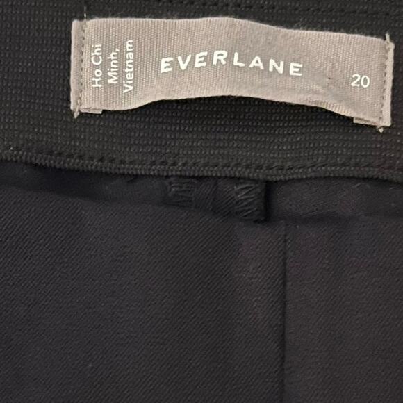 Everlane Curvy Side Zip Black Trousers Women’s Plus Size 20 Elastic Waistband - Picture 4 of 12